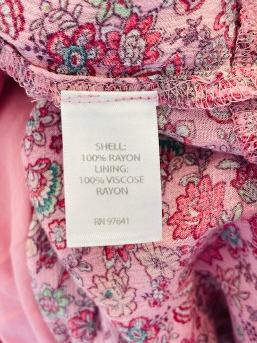 J. JIll Relaxed Fit Flounce Hem Sleeveless Pink Floral Maxi Dress Large Petite - Picture 6 of 9